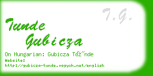 tunde gubicza business card